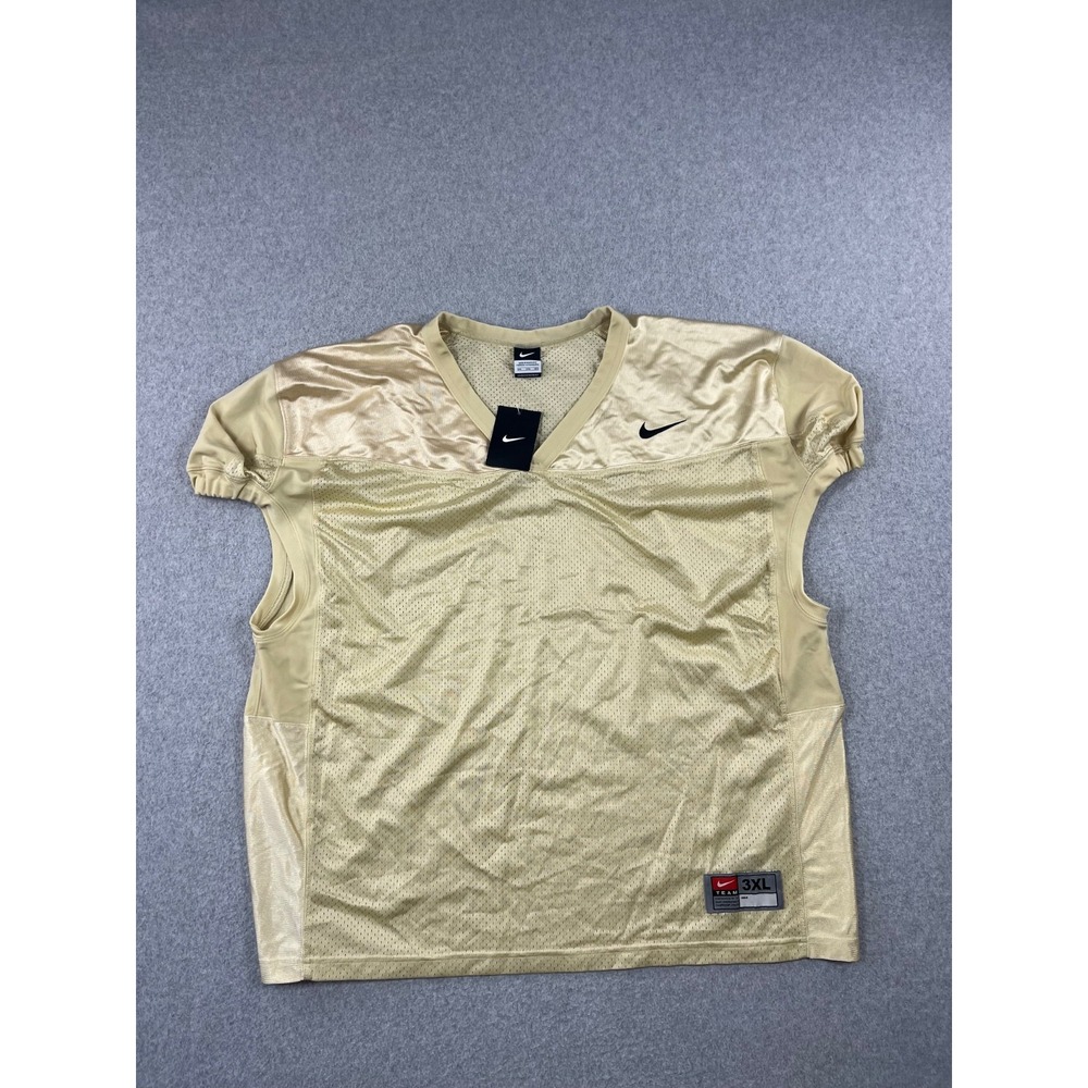Nike Double Coverage Practice Football Jersey Mens 3XL Varsity Gold Mesh V Neck
